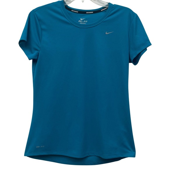 Nike Tops - Nike Dri Fit Shirt Womens Medium Blue Athletic Running Tee